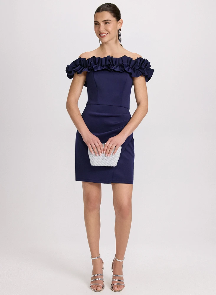 Ruffled Off-The-Shoulder Dress