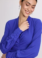 Ruched Crepe Dress