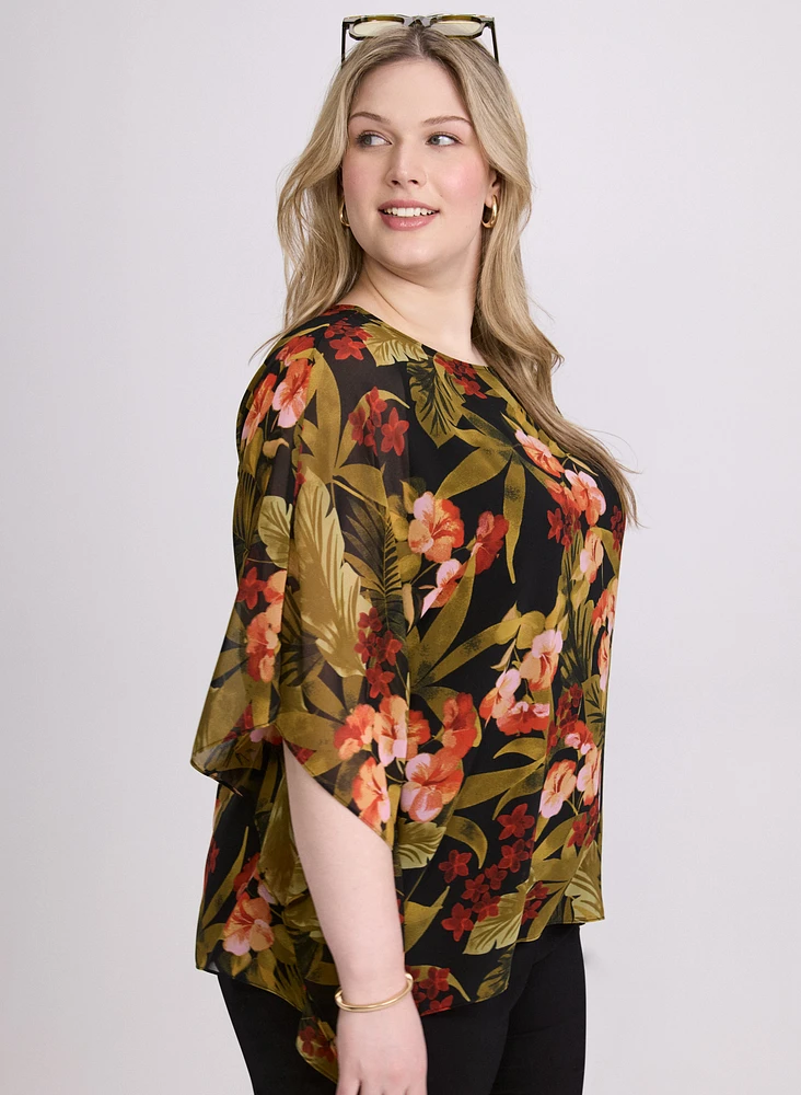 Tropical Print Blouse