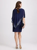 Chiffon Dress & Asymmetric Cape