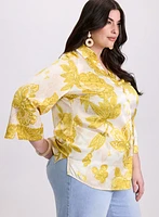 Floral 3/4 Sleeve Blouse