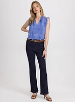 Snake Print Chiffon Blouse