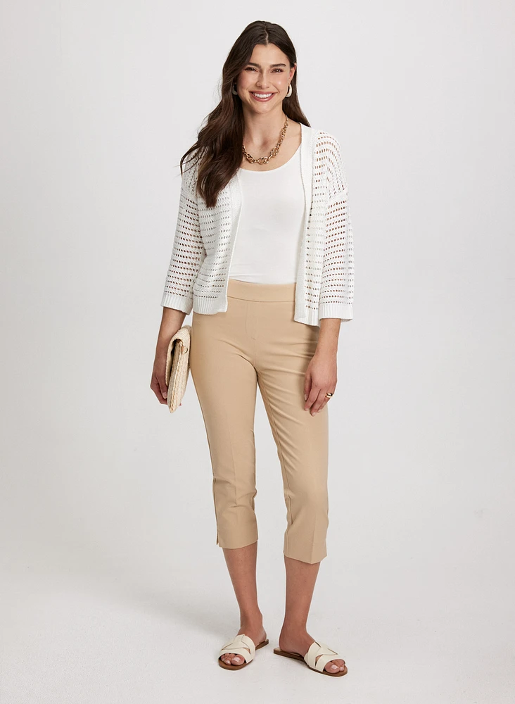 Lateral Slit Pull-On Capris