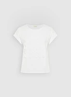 Cotton Crochet Applique T-Shirt