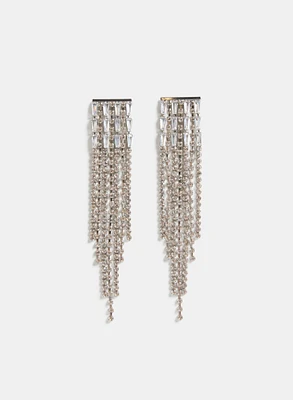 Cubic Zirconia Crystal Cascade Earrings