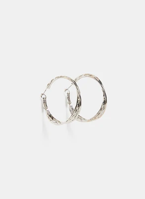 Boucles d'oreilles en anneaux torsadés