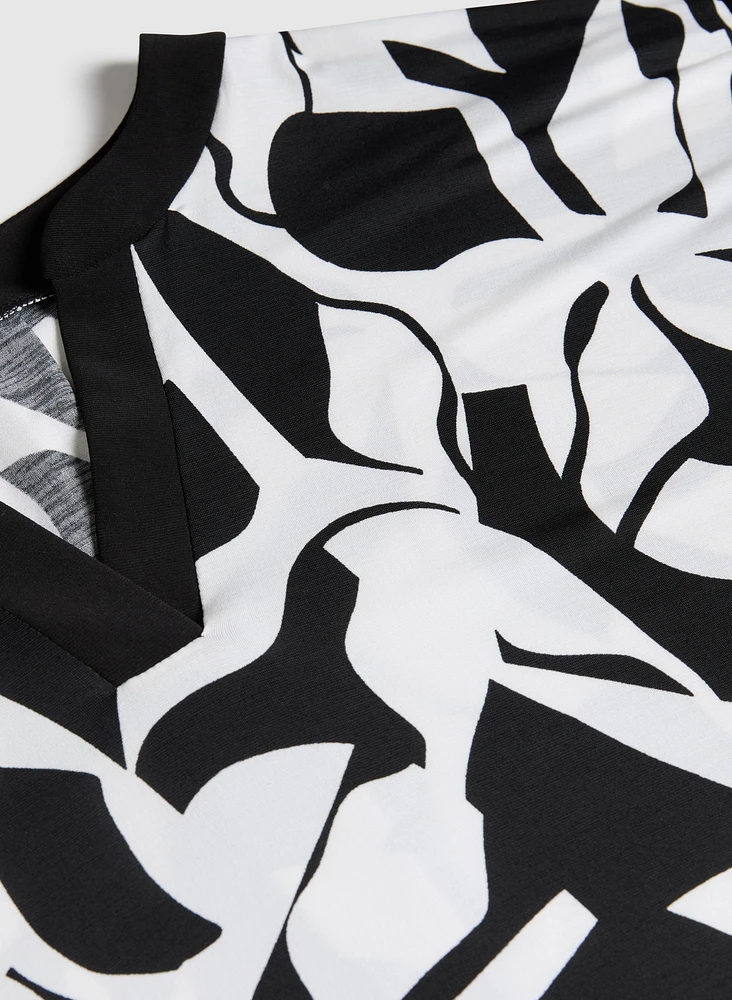 Geometric Colour Block Top