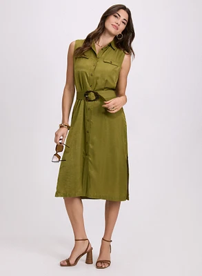 Belted Shirt Dress