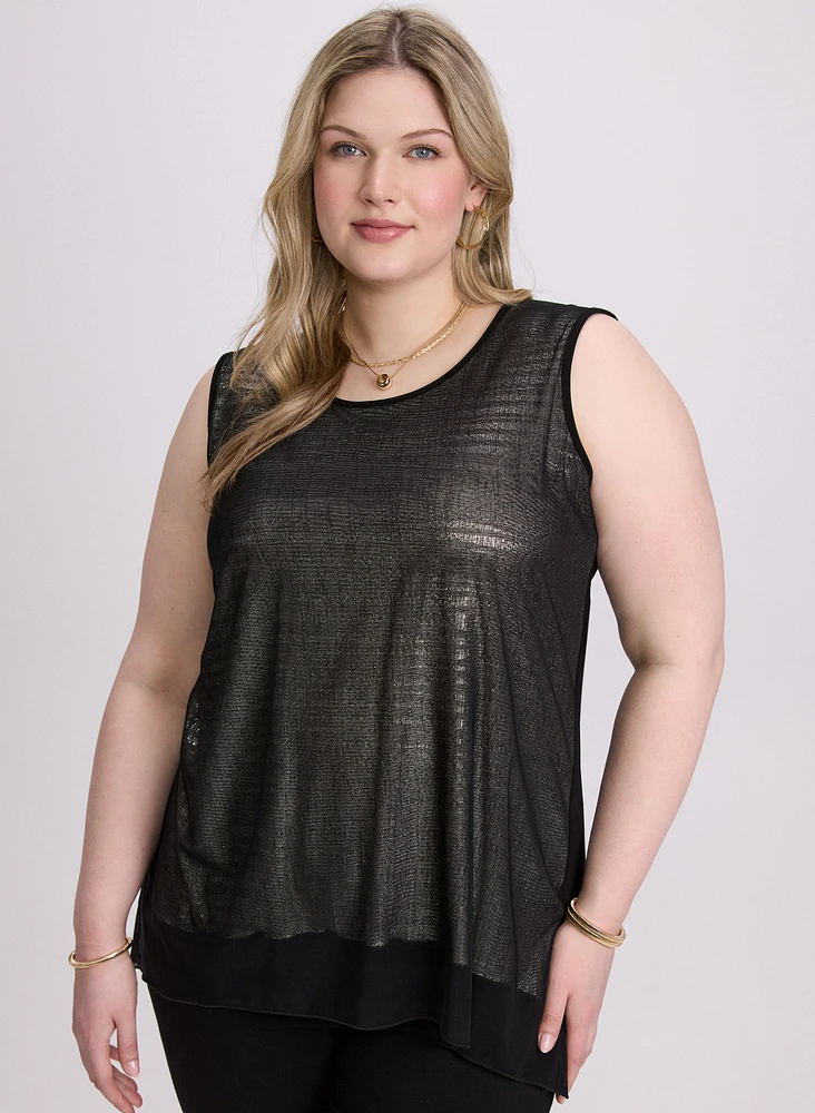 Joseph Ribkoff - Layered Metallic Tank Top