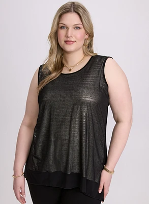 Joseph Ribkoff - Layered Metallic Tank Top
