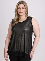 Joseph Ribkoff - Layered Metallic Tank Top