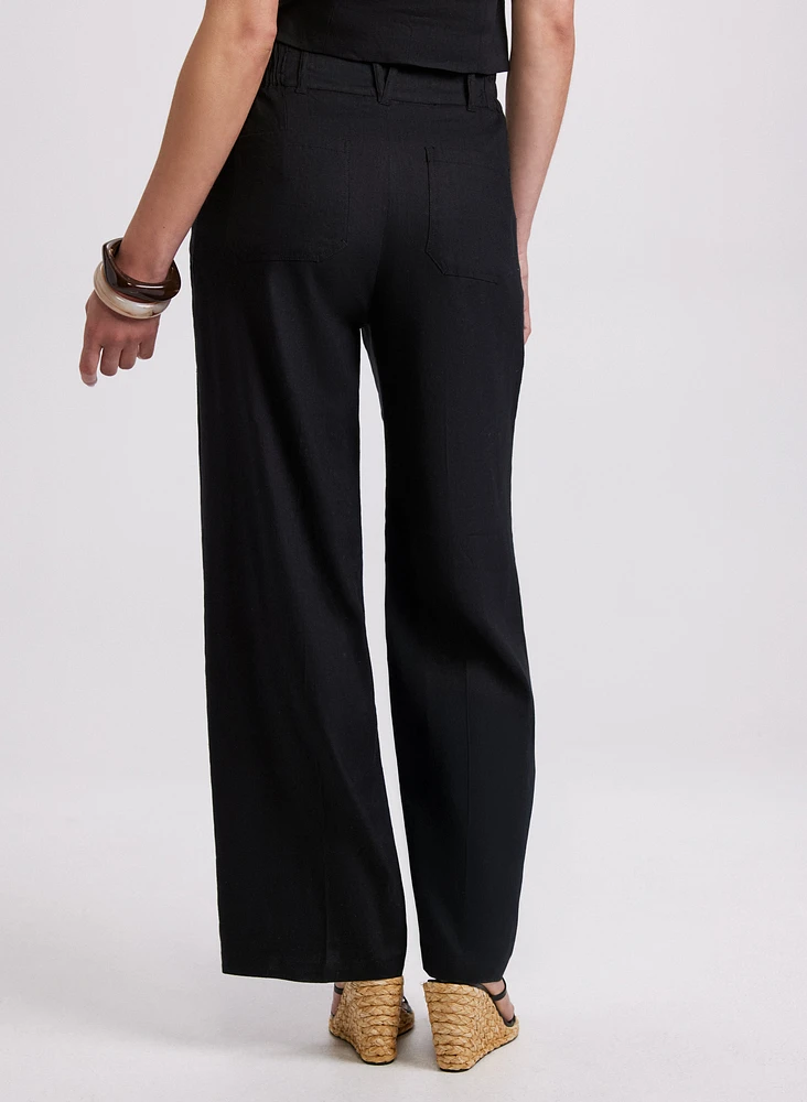 Olivia Linen-Blend Pants