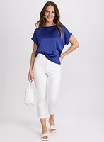 Satin Drop Shoulder Top