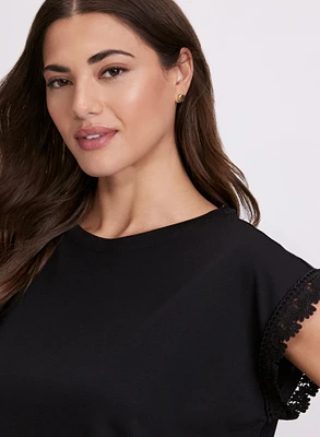 Crochet Trim T-Shirt