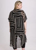 Joseph Ribkoff - Geometric Button-Down Tunic