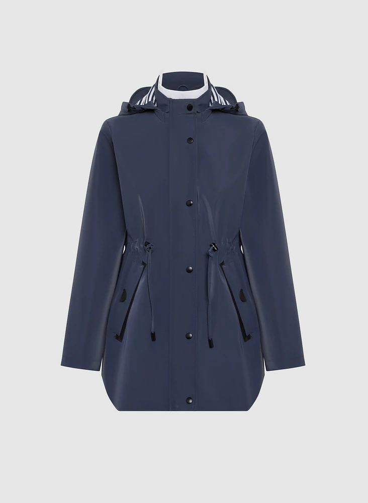 Removable Hood Rain Coat