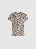 Geometric Print Top