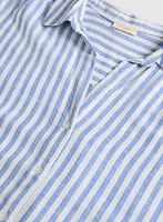 Stripe Button-Down Blouse
