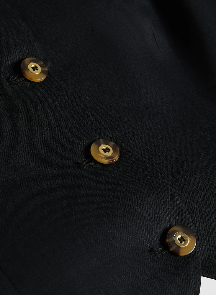Linen-Blend Vest