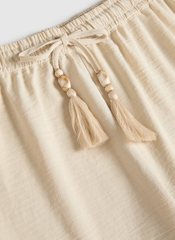 Olivia Crinkled Wide-Leg Pants