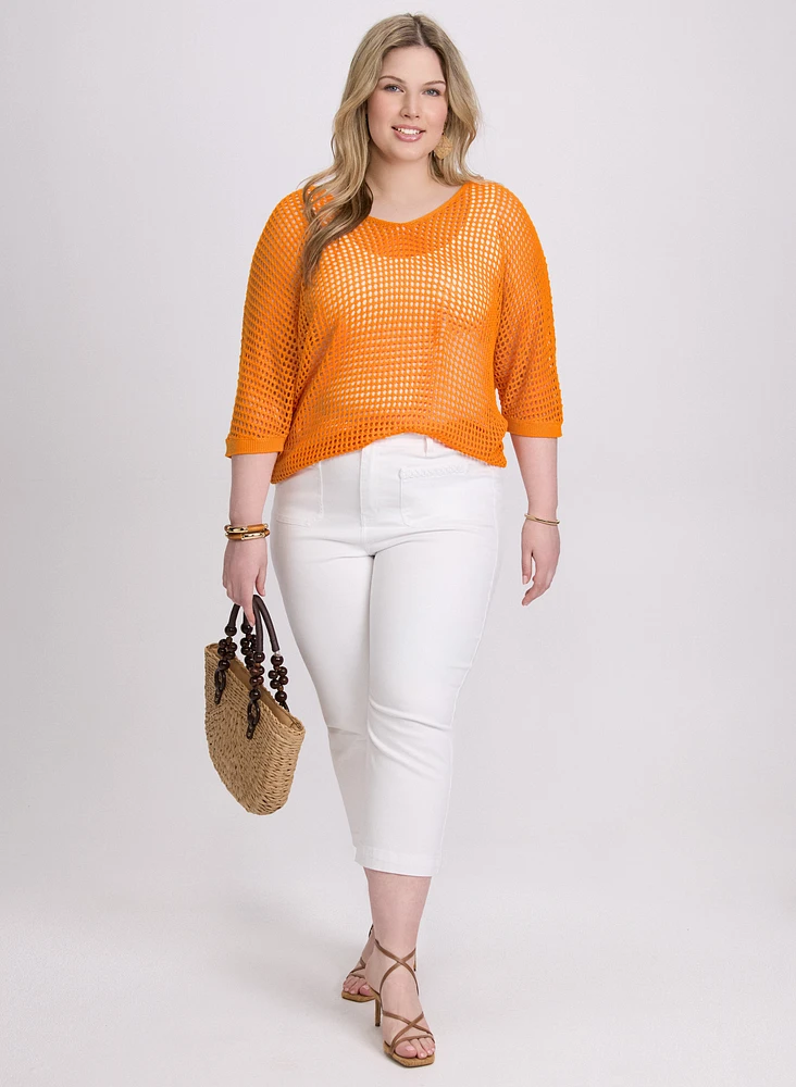 Open Knit Pullover