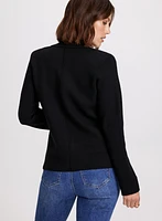 Lapel Collar Button-Up Cardigan