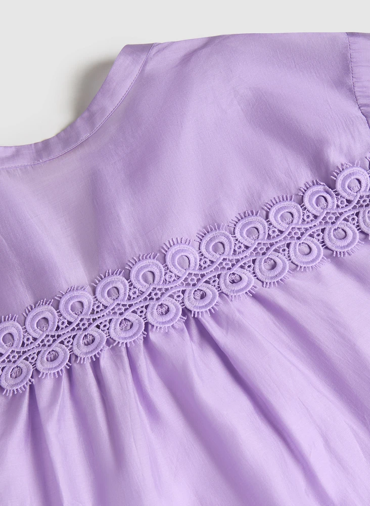 Crochet Trim Blouse