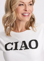 'Ciao' Cotton & Modal T-Shirt