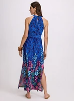 Robe maxi à motif floral