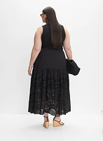 Melanie Lyne - Embroidered Cotton Maxi Dress