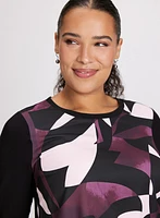 Geometric Print Long Sleeve Top