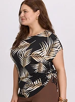 Palm Print Jersey Top