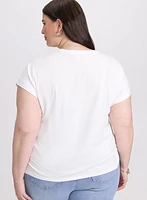 Floral Appliqué T-Shirt