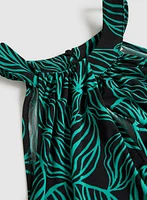 Leaf Print Maxi Dress