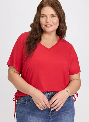 Drawstring Hem T-Shirt