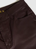 Coated Slim Leg Jeans