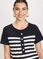 Striped A-Line Dress