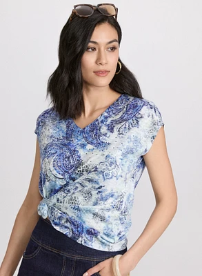 Paisley Burnout T-Shirt