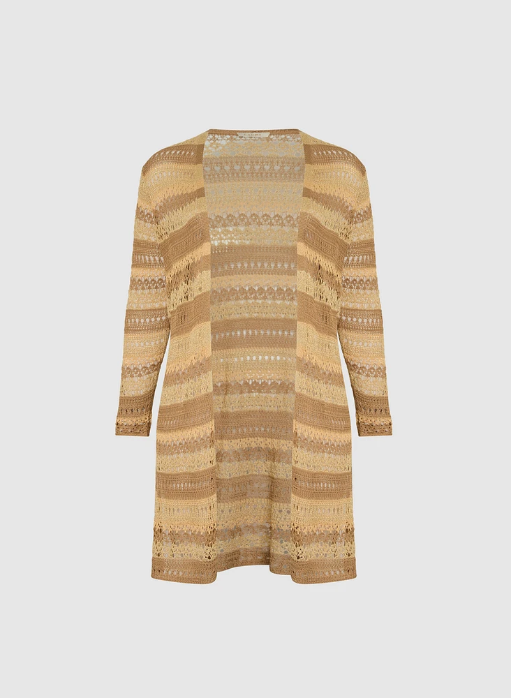 Pointelle Knit Cardigan