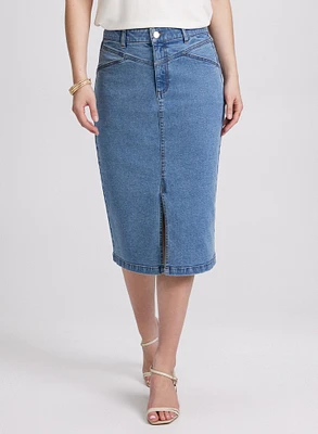 Jupe midi en denim