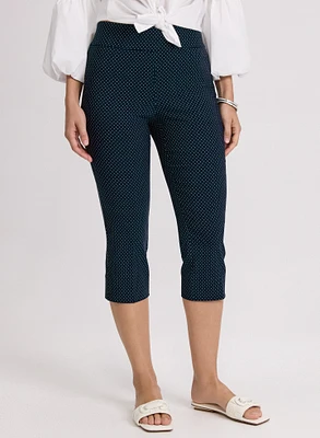 Polka Dot Slim-Leg Capris