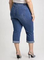 Rolled Cuff Denim Capris