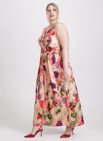 Floral Satin Dress