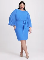 Embellished Cape Sleeve Dress