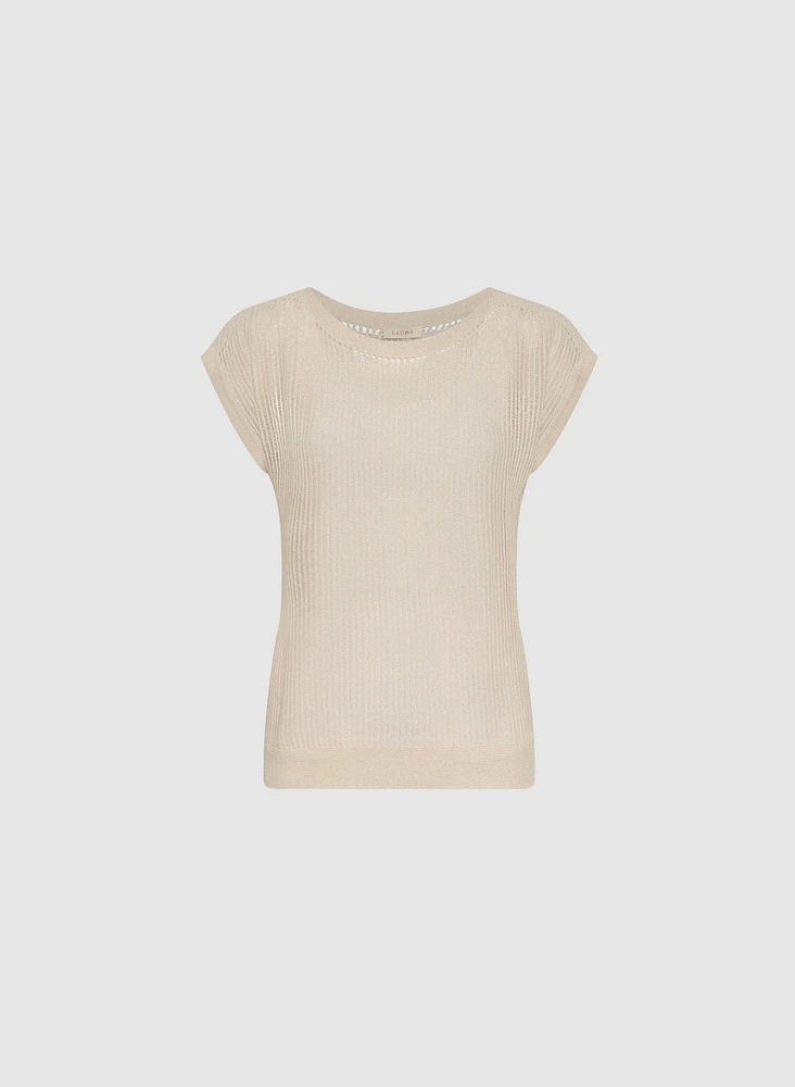 Metallic Knit Pullover
