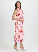 Floral Rosette Embellished Dress