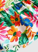 Tropical Floral Print Dress