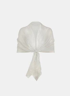 Châle en organza métallique