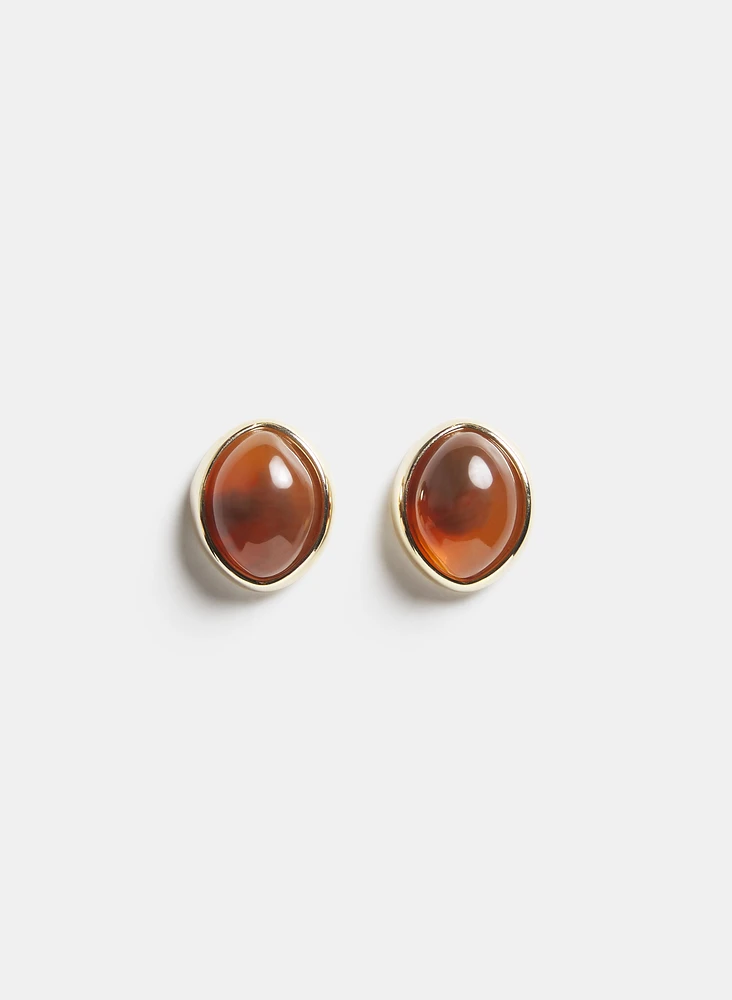 Resin Stud Earrings