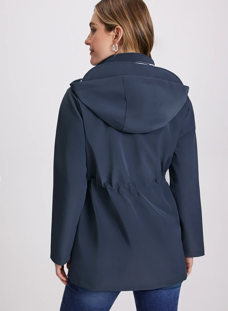 Removable Hood Rain Coat